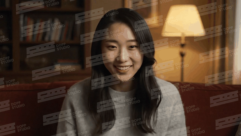 콘텐츠를 시청중인 여성 2 / A woman watching content 2